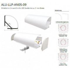 SML LED Eckprofil ALU 30x21,7mm 2000mm ALU-LLP-AN05-09-S2    Aluminium eloxiert 2000x30x21,7mm Aluminium eloxiert