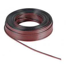 Kabel 2-adrig rot/schwarz 50m Rolle