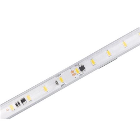 LED Streifen 230V 15x6,5mm, LEDs pro M: 72, Abstand: 13,9mm 14W/m 4000K (neutral weiß) IP65 Weiss