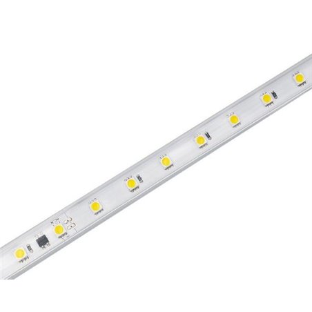 LED Streifen 230V 15x6,5mm, LEDs pro M: 54, Abstand: 18,5mm 8W/m 4000K (neutral weiß) IP65 Weiss